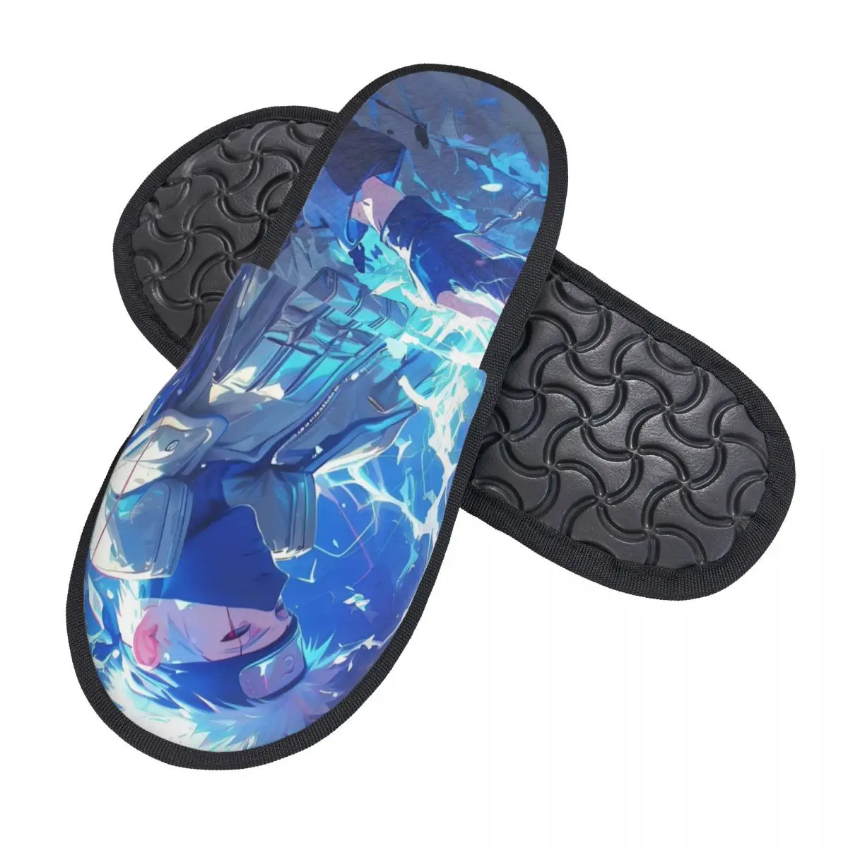 K-Kakashies H-Hatakes personalizados, dibujos animados inteligentes, desgaste acogedor con zapatillas de espuma viscoelástica, zapatos de casa de Hotel Mentor para mujer