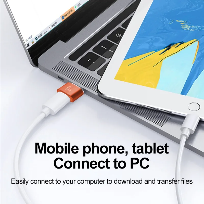 6A USB To Type-C and TypeC to USB OTG Converter USB 3.0 Adapter for Samsung Xiaomi PC MacBook Pro USB C Charging Connector