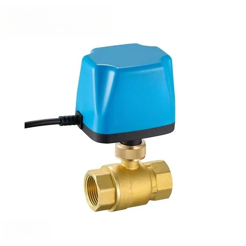 1-1/2 Inch Two-Way Electric Brass Ball Valve 220V Two-Wire System 2 Point Control IP54 Waterproof