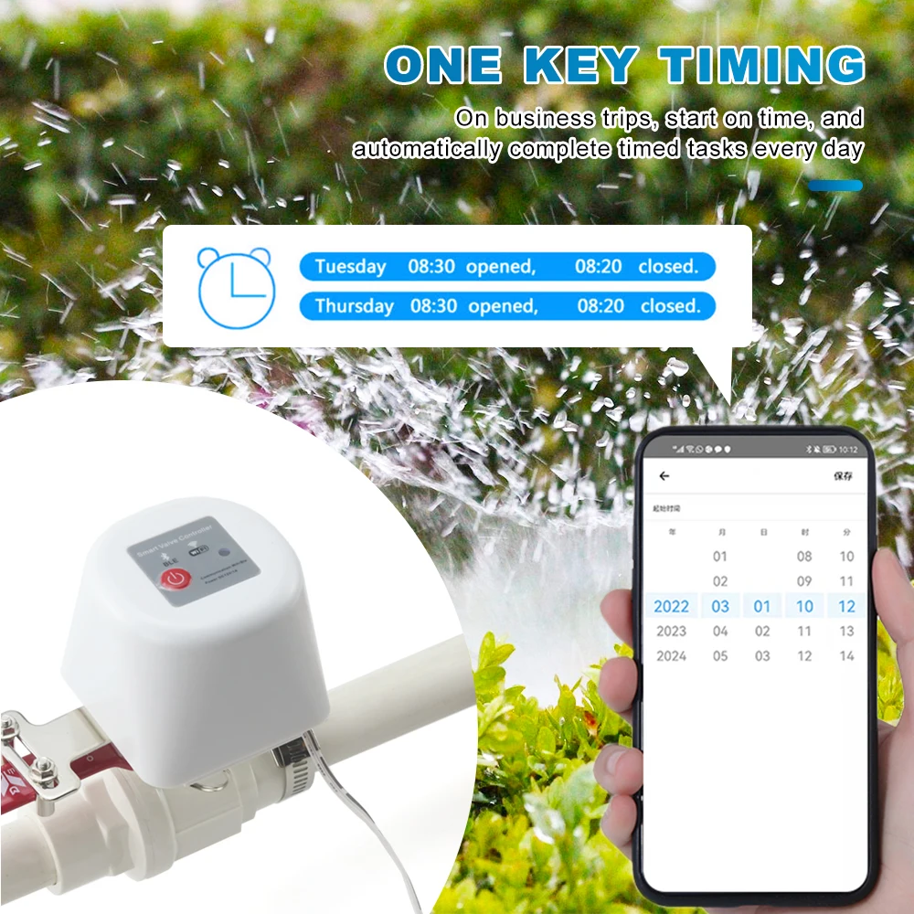 Tuya Smart Wifi Gas Manipulator Garden Water Timers Shut Off Valve Controller Support Alexa Google Assistant Smartlife