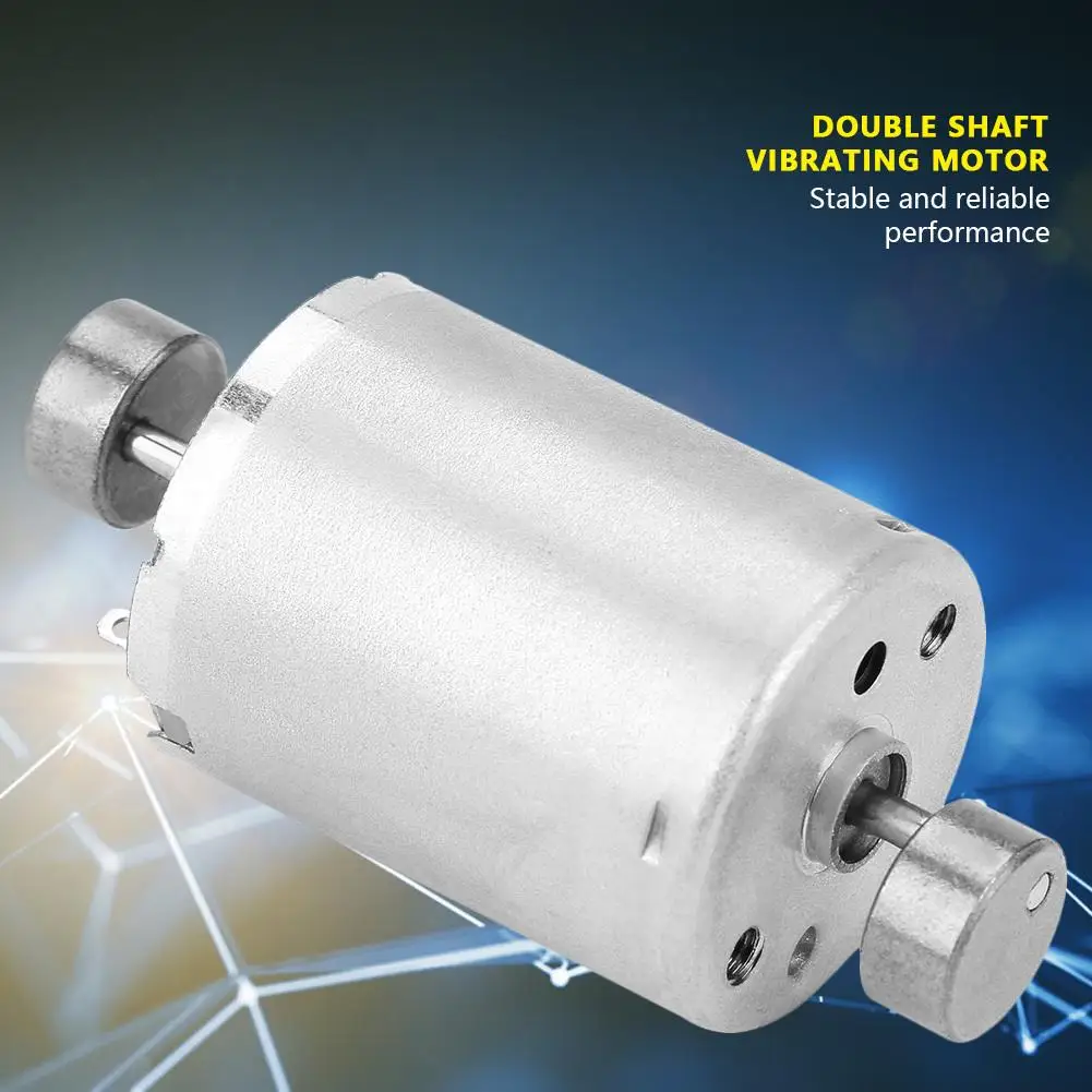 DC Gear Motor Double Shaft Vibrating Motor 12V 31mm Length Electric Vibrator Head for Strong Vibration Applications