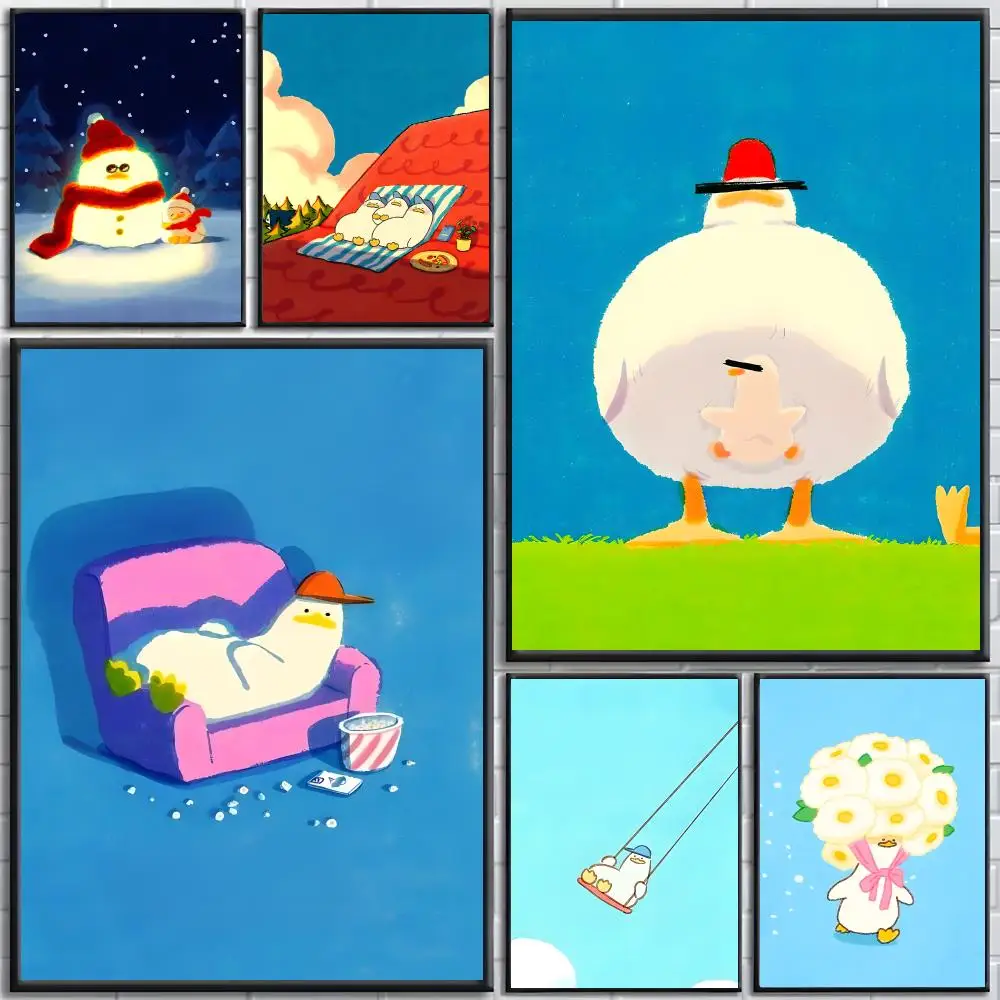 Cute S-Ssebong Cartoon Poster poster Self-adhesive wall stickers, suitable for room decoration, high-quality printing.