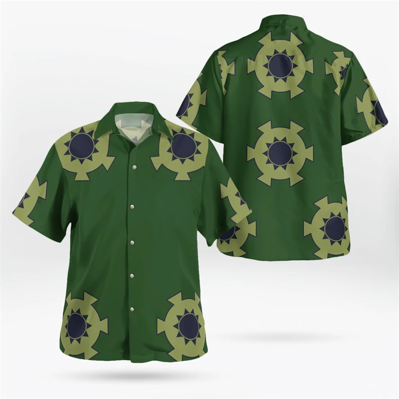 Funny Cosplay Male Shirts Hawaii Pattern Button Up Casual Summer Party Wear Men's Clothing Fashion Cheap Clothes