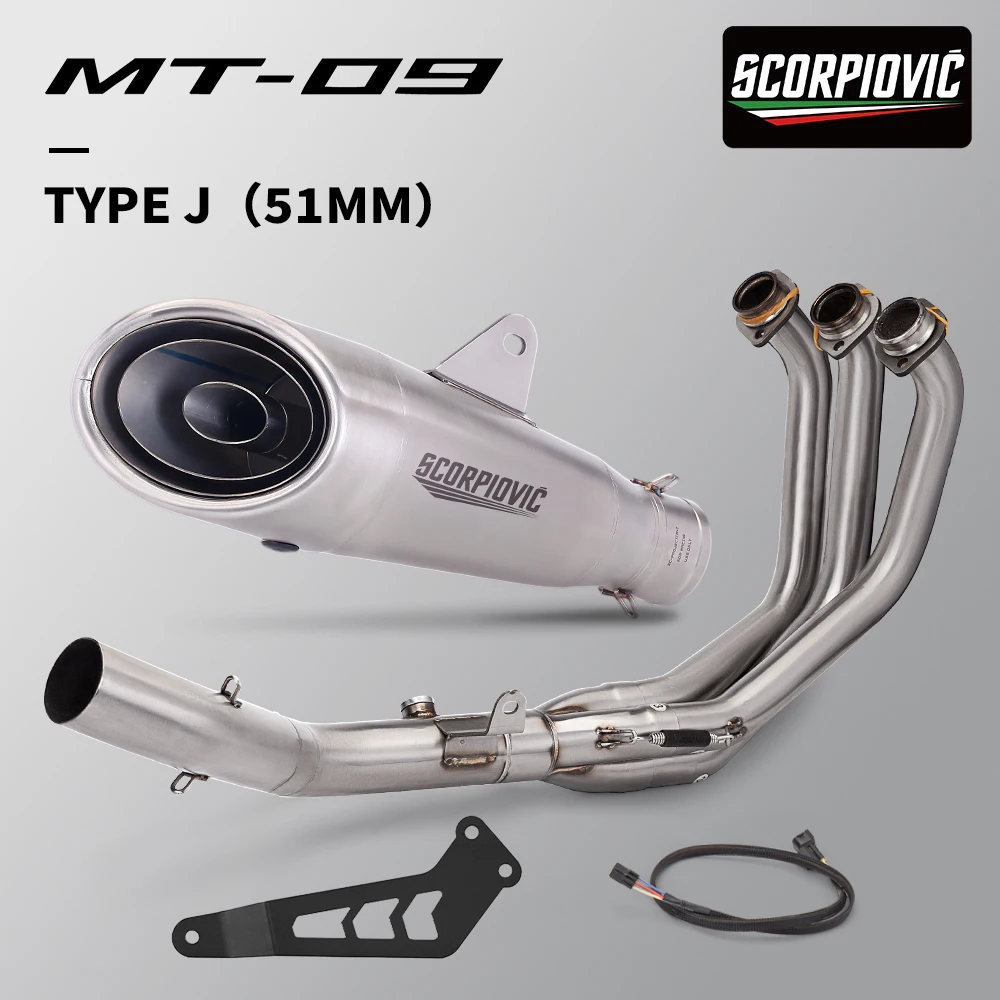 

Full Exhaust System For XSR 900 FZ09 MT MT09 MT-09 FZ-09 XSR900 2015-2020 Front Link Motorcycle Exhaust Pipe 51mm Escape Moto