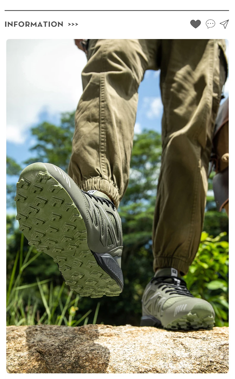 Wasserdichte Herren-Wanderschuhe, atmungsaktives Obermaterial, geeignet für jedes Gelände, Outdoor-Offroad, rutschfest, verschleißfest, Sportschuhe – Detail 9