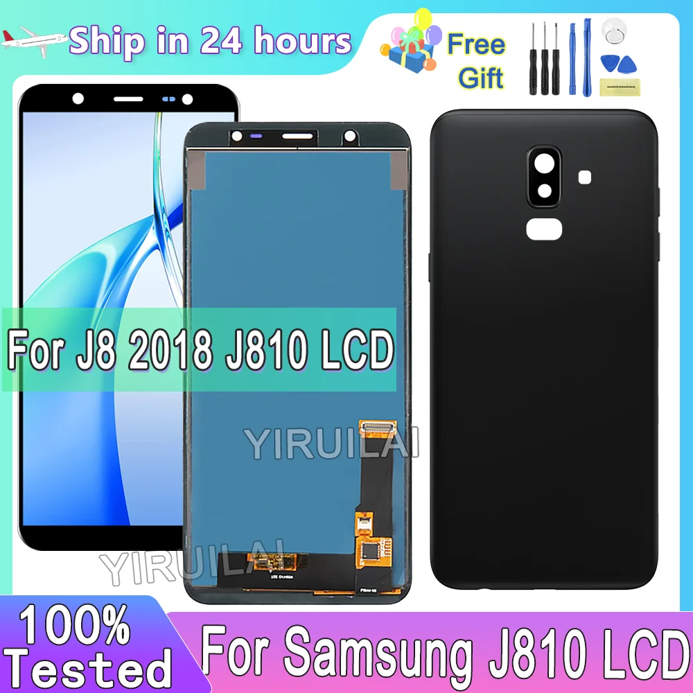 6,0-дюймовый TFT ЖК-дисплей для Samsung Galaxy J8 2018 J810, ЖК-дисплей, дигитайзер сенсорного экрана в сборе для Samsung SM-J810M J810F J810Y ЖК-дисплей