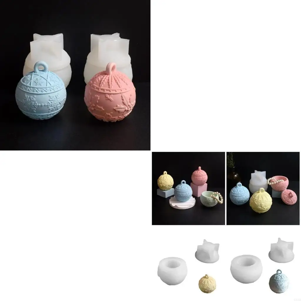 Storage Container Mould High Temperatures Resistant Silicone Mold for Round Embossed Jewelry Box Candle Cup Mould