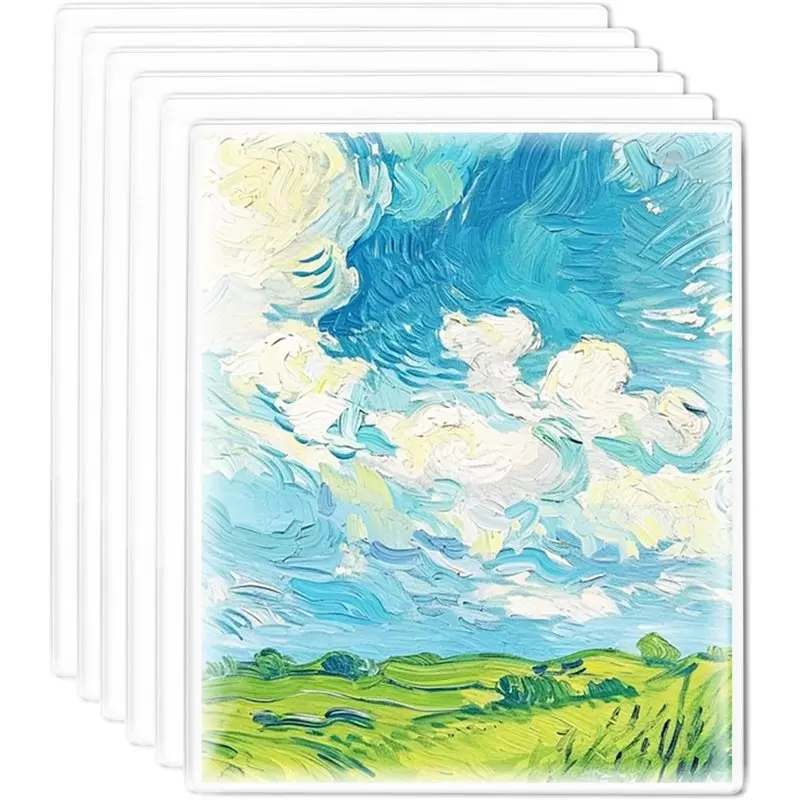 

24-Hour Delivery 6 Pcs 5 X 7 Inch Reusable Gel Printing Plate Monoprinting Gel Plate Pack For Journaling,Scrapbooking,Card Makin