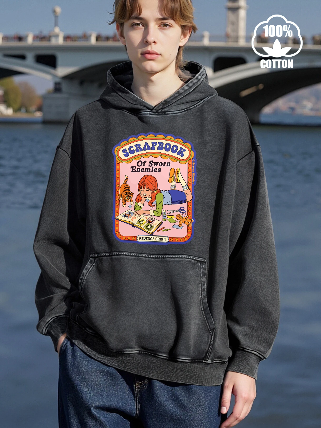 البومة شرب القهوة طباعة الرجال غسلها هودي موضة سترات قطنية عالية الجودة الخريف مريحة البلوز متعدد الألوان الذكور الشارع الشهير #1