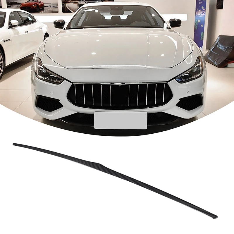 

Для Maserati Ghibli 2018-2024 настоящее углеродное волокно, накладка на передний капот автомобиля, полоски на решетку, декоративная наклейка, автомобильные аксессуары