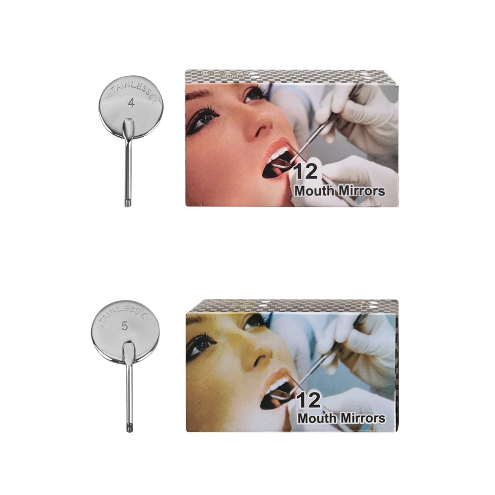 

12 pieces of the same stainless steel mouth lens denta denta equipment, 4 #5 #mouth lens per box