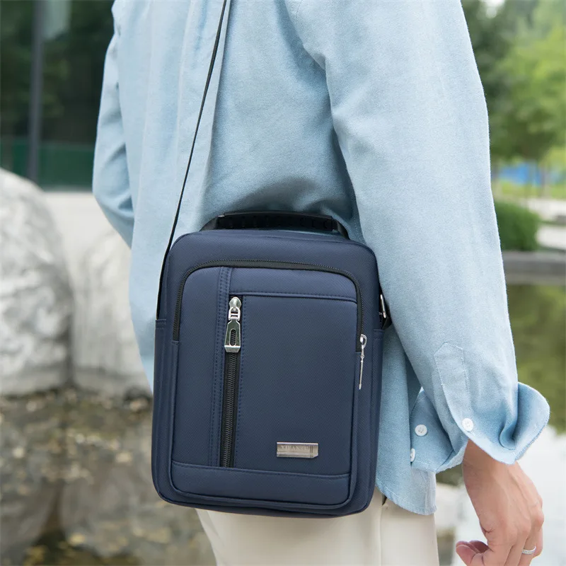 New Business Casual Shoulder Bag Large Capacity Men's Handbag Shoulder Crossbody Bag Vertical Commuter Oxford Mens Bag