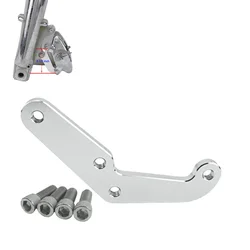Front Billet Brake Caliper Hanger Mount Bracket Adapter For Harley 4-Piston Design 1984-1999
