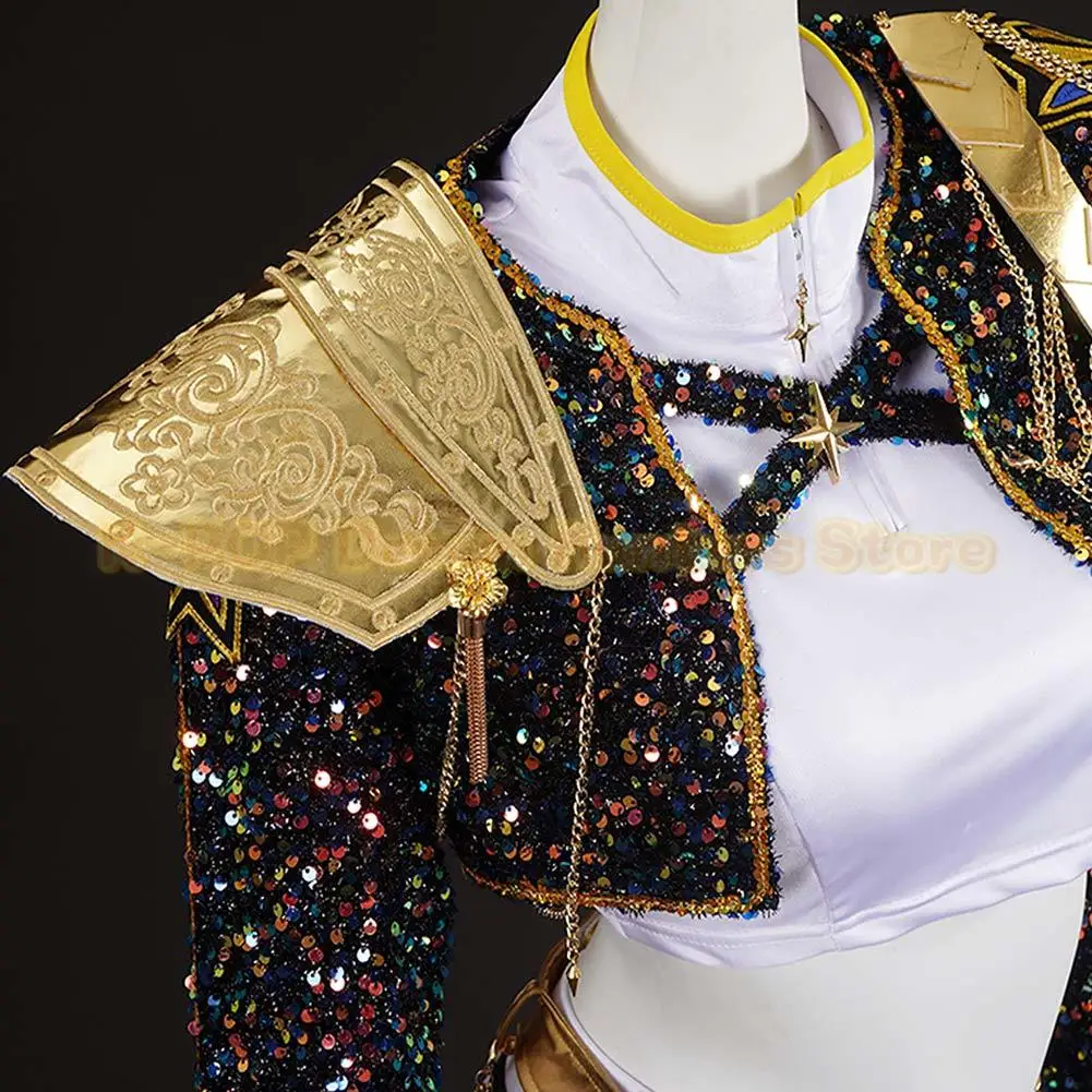 Nuevo disfraz de Huntrix Rumi KPop Demon Hunters para niños, disfraz de niña, ropa para el escenario, collar, accesorio, traje de Carnaval de Halloween