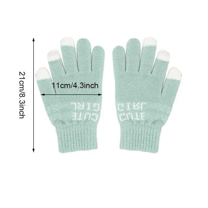 فتح اصبع قفازات شتاء دافئ لينة قفازات نسائية الفتيات لطيف الباندا الإصبع قفازات شاشة لمس دافئة في الهواء الطلق قفازات محبوكة