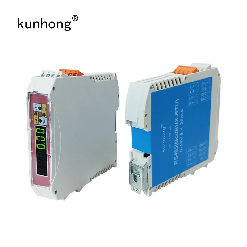 جهاز إرسال الوزن عالي السرعة مثبت على السكك الحديدية DIN K5 مع مؤشر التحكم في الوزن التناظري والإخراج Modbus RS485