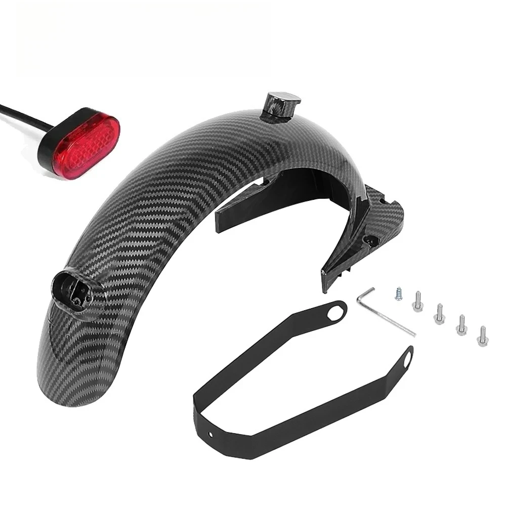 Guardabarros traseros de fibra de carbono, soporte de luz trasera para Segway Ninebot Max G30, protector contra salpicaduras de neumáticos, piezas de accesorios de repuesto