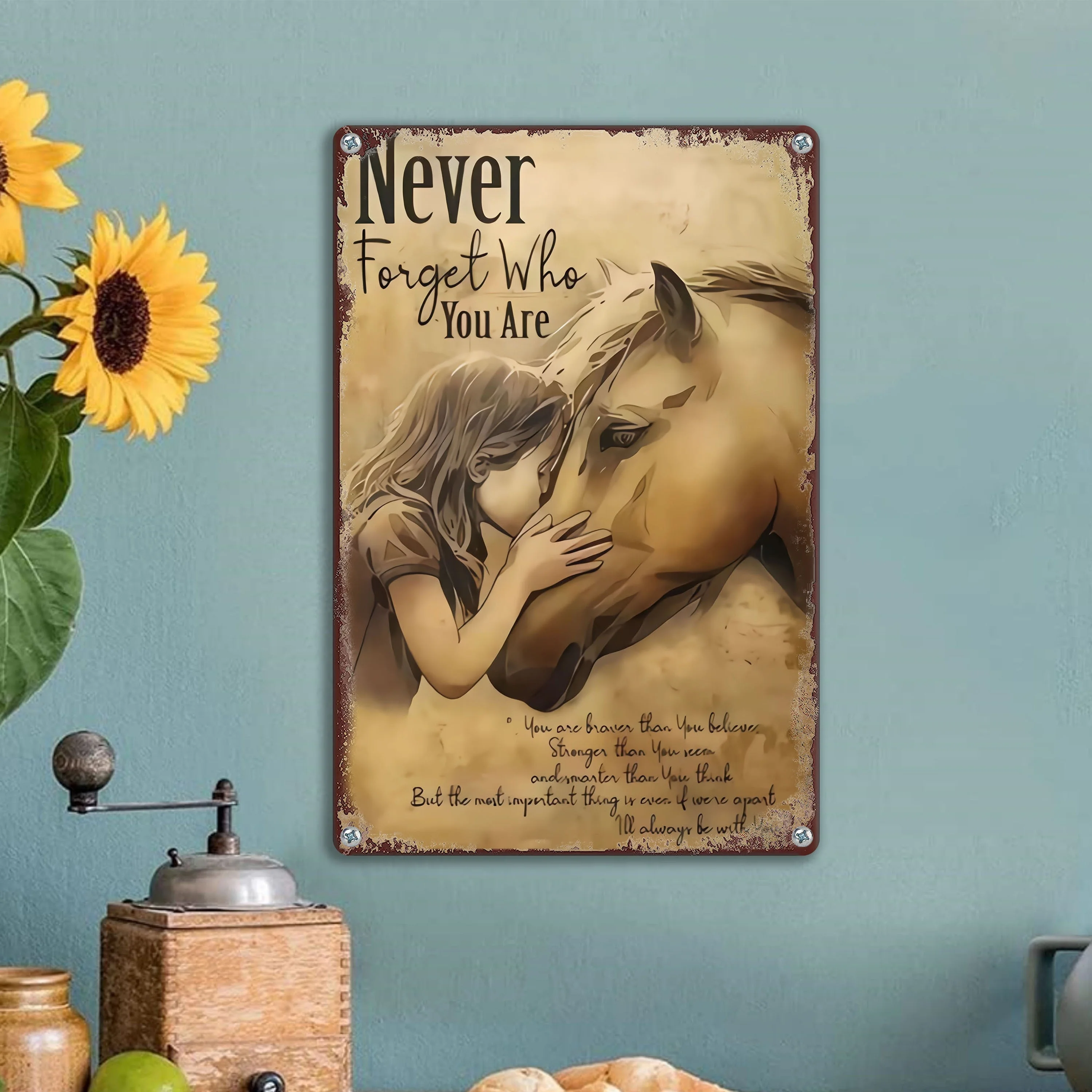 Art Craft Quotes - Horse Girl Metal Iron Sign, ,