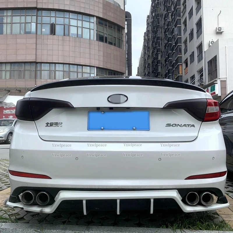 For Hyundai Sonata 9 Spoiler 2015 2016 2017 2018 2019 Spoiler ABS Material  Rear Trunk Lip Spoiler Wing