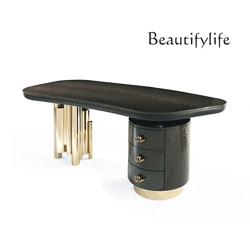 

Light luxury desk designer Italian light luxury high-end storage post-modern computer writing desk fashion