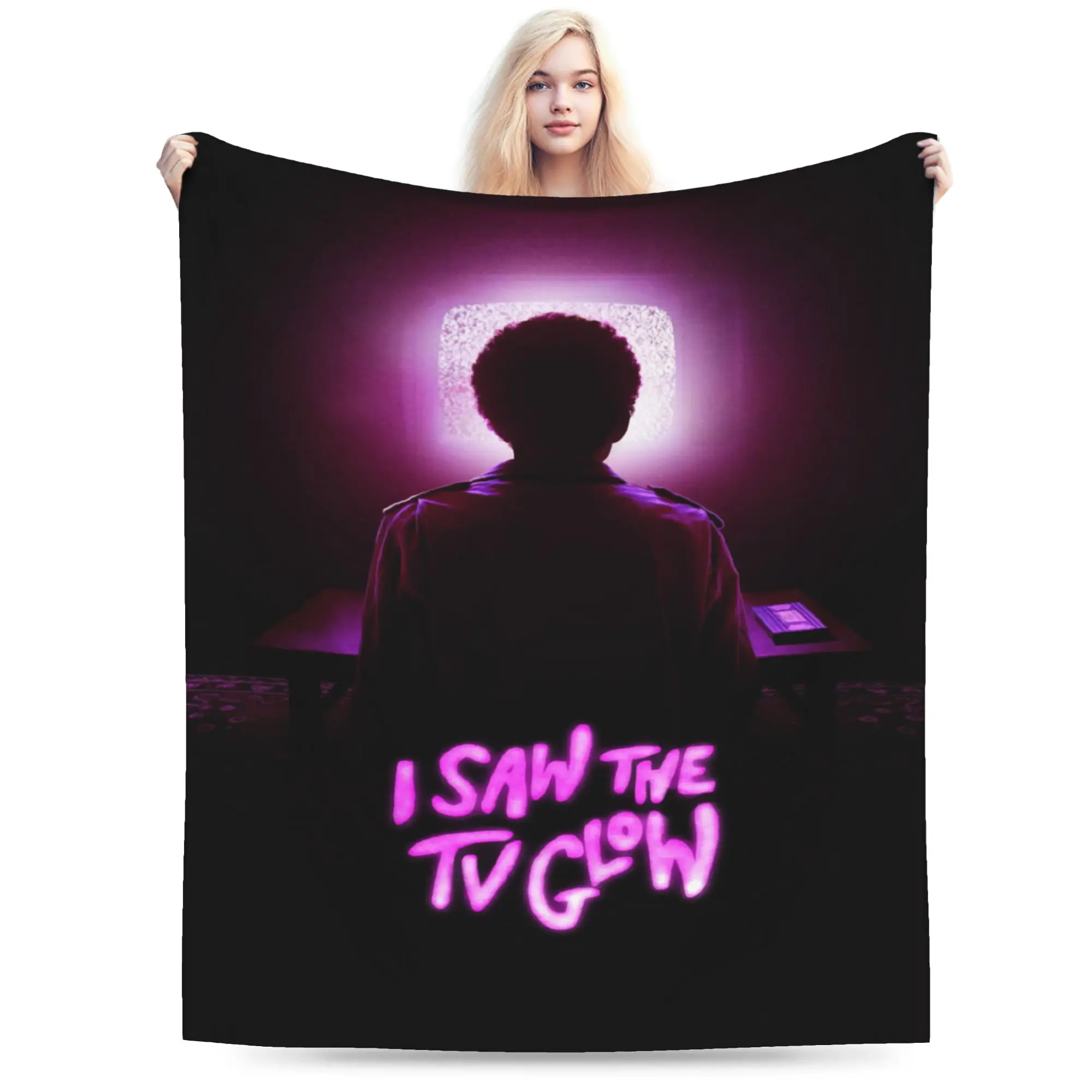Y2K I Saw The TV Glow  Blankets Lightweight Thin Fleece  Comfortable Throw Blankets Machine Washable