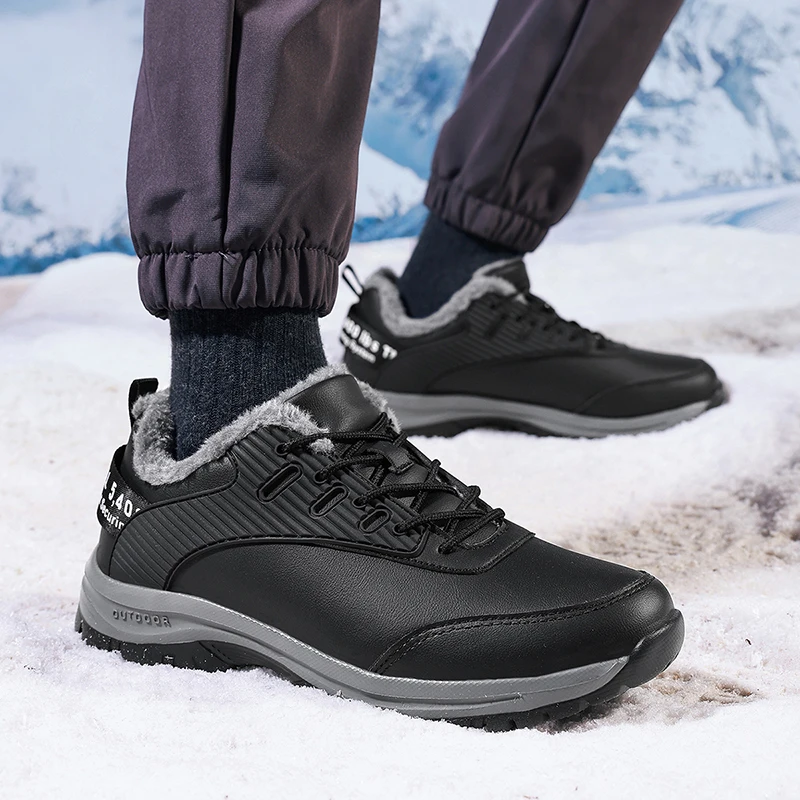 

Kid Casual Sneakers Brand Leather Children Plush Sports Shoes Boy Girl Student Running Shoe Lightweight Warm Trainers