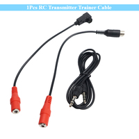 1Pcs RC Transmitter Trainer Cable Futaba Square Port Cable and FLYSKY RadioLink Small Round To JR FrSky Audio Trainer Connector