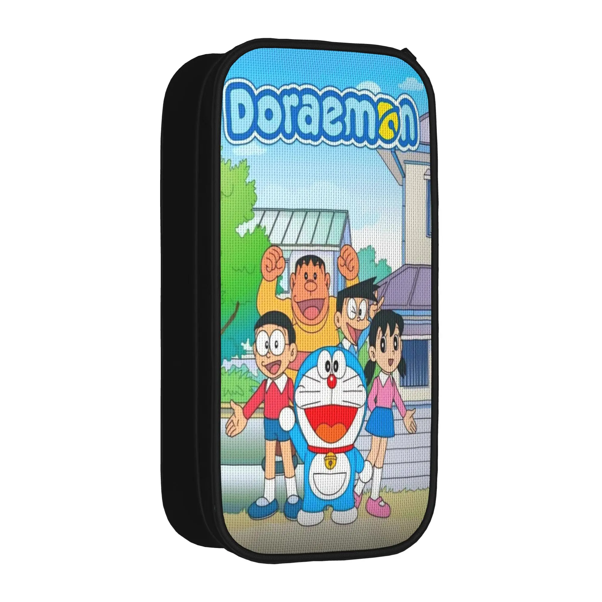 

doraemons blue cats cat Pencil Cases Fashion Pen Bag Girl Boy Large Storage School Supplies Gift Pencil Pouch