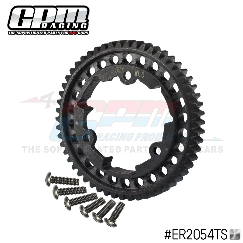 GPM Harden Steel #45 Spur Gear 54T (1.0 Metric Pitch ) For TRAXXAS E-Revo X-Maxx