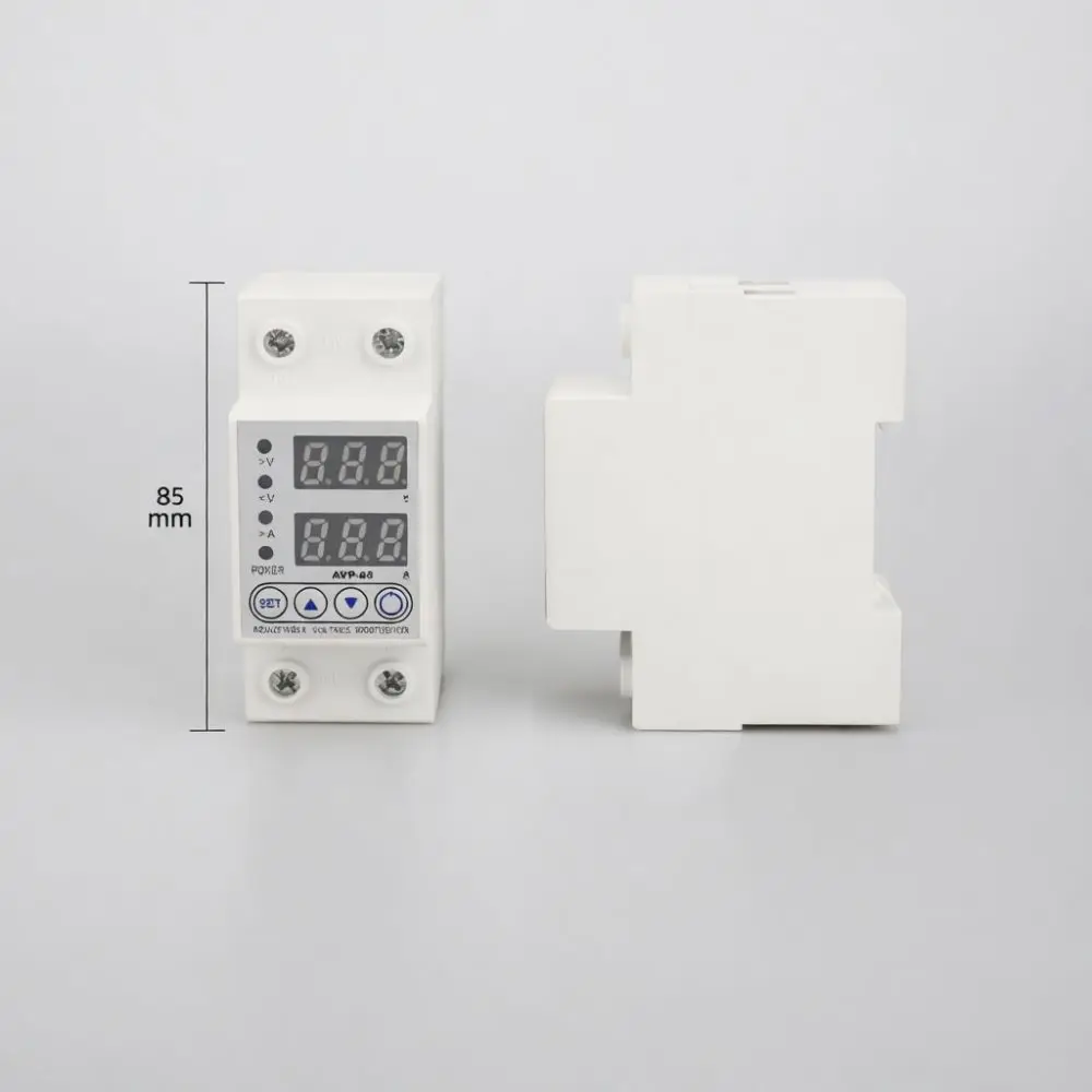 Automatic Recovery Over Under Voltage Current Protector Adjustable Relay Digital Display For Home Power Safety Device