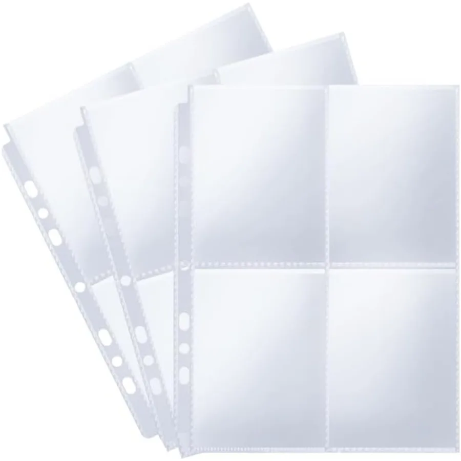

240 карманов, рукава для фотокарт 2,5x3,5 для A5 6 3, 2 кольца, прозрачные рукава для фотокарт, двусторонние 4 карманные фотостраницы для