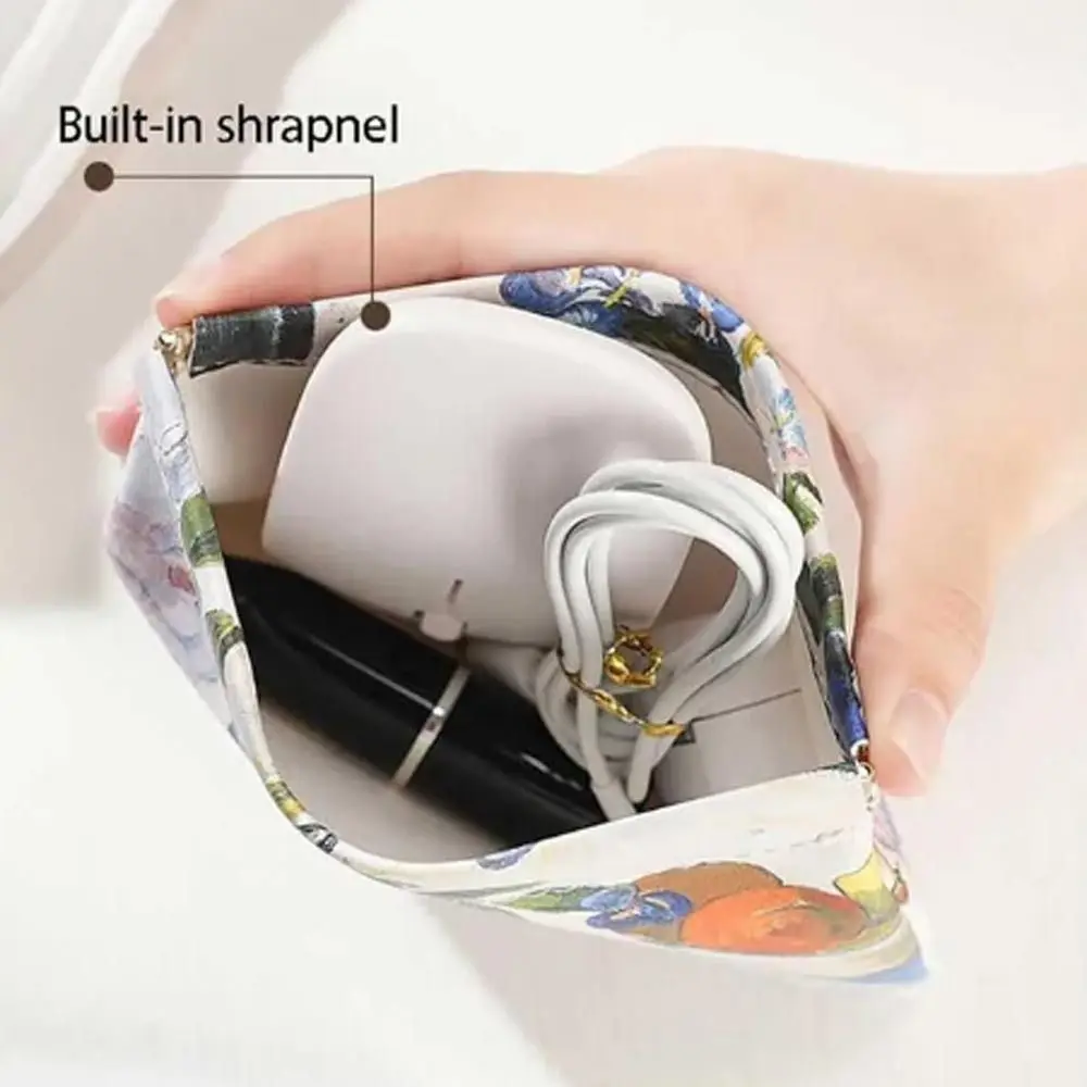 محافظ عملات معدنية بإغلاق تلقائي لطيور الزهور للنساء ، حقيبة مستحضرات تجميل ، حقيبة أحمر شفاه للسفر ، حقائب تخزين من البولي يوريثان مقاومة للماء ، موضة #4