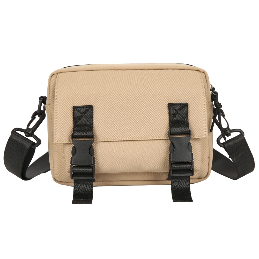 Pacote Fanny de nylon para férias e viagens de fim de semana Messenger Bag de grande capacidade, moda monocromática, bolsa de compras