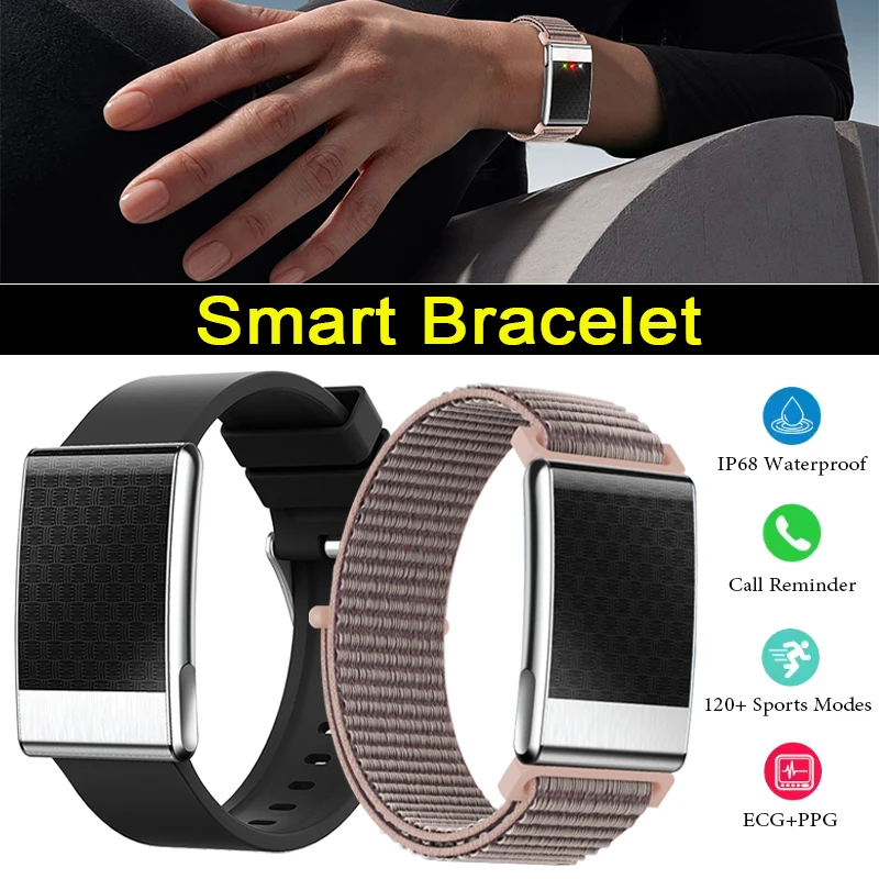 

NO Screen Smart Bracelet ECG Blood Oxygen Blood Pressure HRV Sleep Body Temperature Monitoring Waterproof Bluetooth Smartwatch