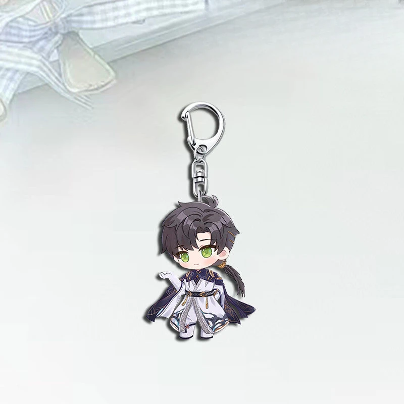 Love and Deespace Xavier Zayne Rafayel Sylus 귀엽고 창의적인 간단한 애니메이션 캐릭터 아크릴 키 체인 간단한 학교 가방 펜던트