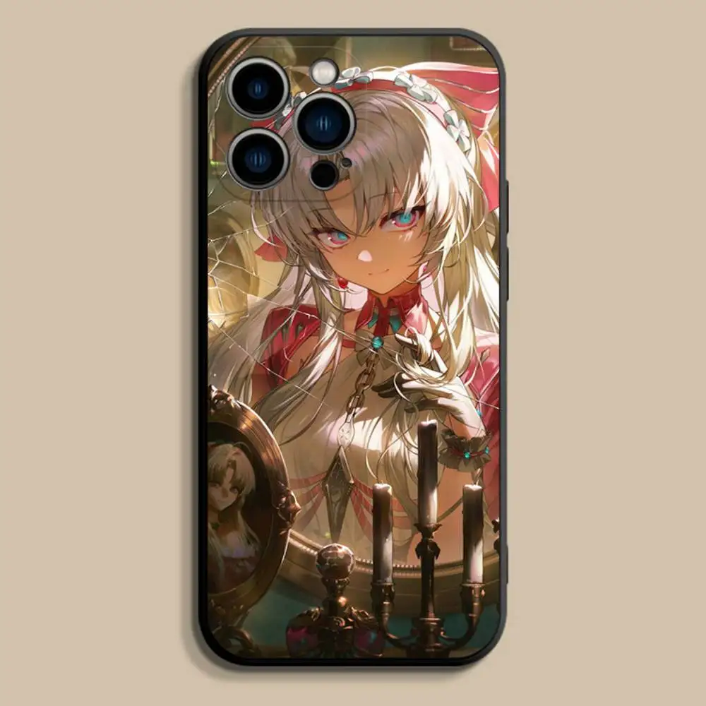 Casing HP Lucu C-Carlotta Wuthering Waves Untuk iPhone 17,16,15,14,13,12,Pro,Max,Plus,E,SE4,Air,Mini Hitam Bahan Lembut