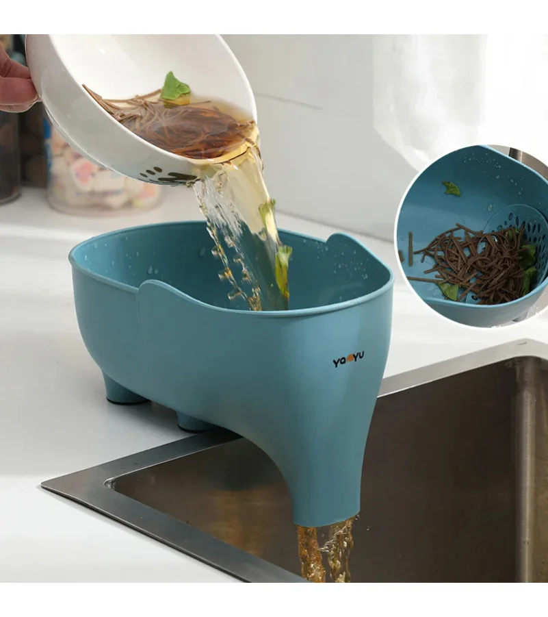 Elegant  Elephant Sink Strainer! Anti-slip, Food-safe, Ideal for Kitchen Draining & Leftover Collection