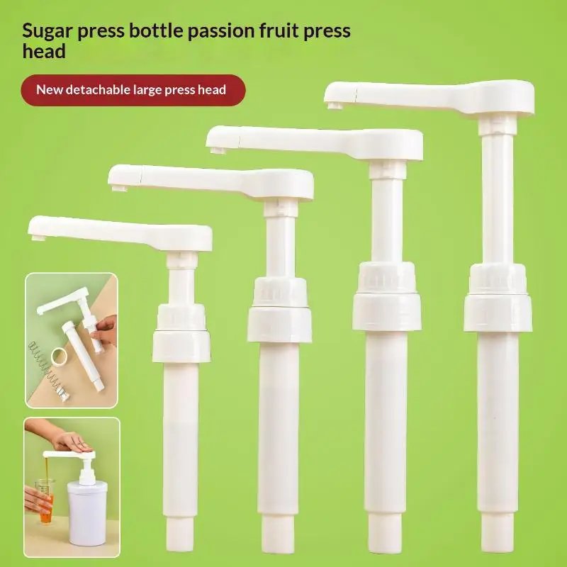 1Pcs Sauce Pressure Nozzle Bottle Pump Containers Syrup Pumps Dispenser Replacement For Coffee Kitchen Seasoning Liquid