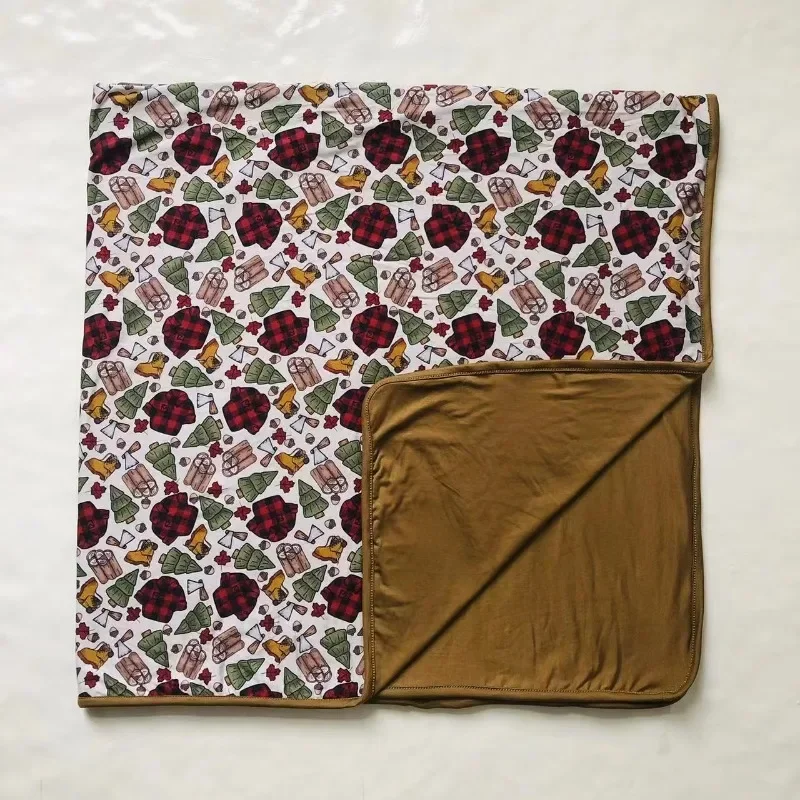Bamboo baby blanket Soft bamboo fiber printed comfortable breathable blanket, convenient, practical and durable
