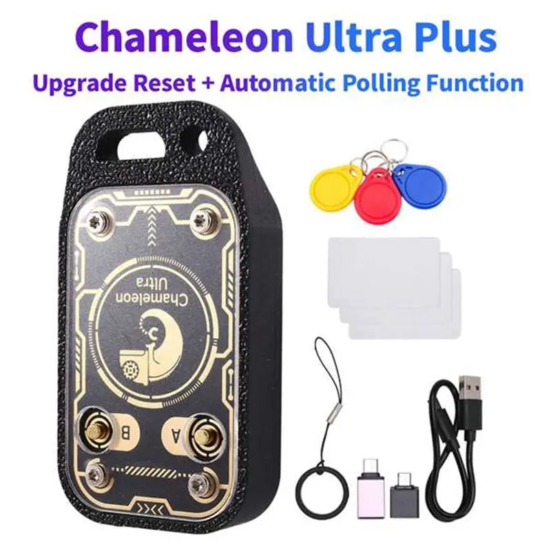 [NEW A09R!】 Chameleon Ultra Plus RFID Smart Card Emulator Reader+ CUID Card IC ID Card Decoder/Reset+ Automatic Polling 3XUID Ke