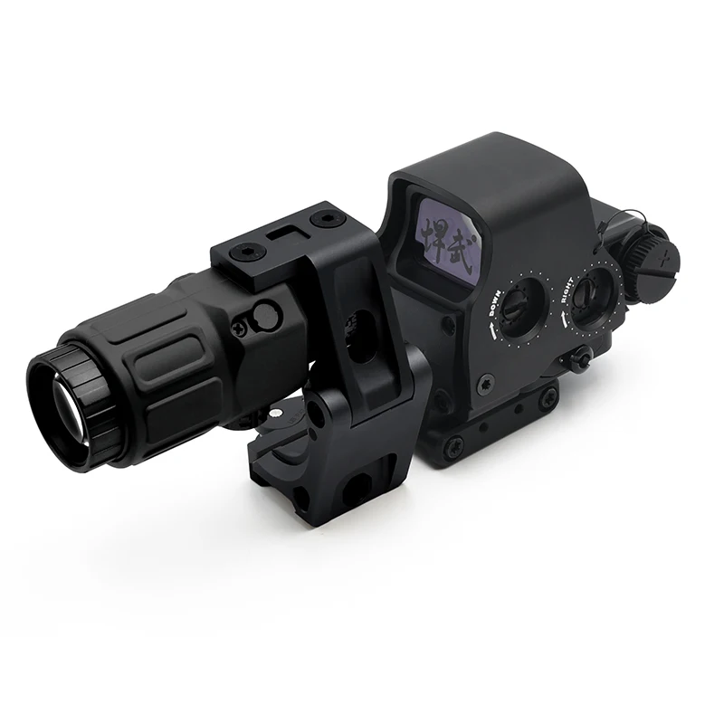 Holy Warrior S1 Holographic Red Dot Sight NBG33 3X Magnifier Full Markings Waterproof Features Fas Optic Riser FTC Mount Combo view 4