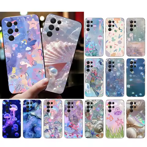 Sea Creatures Jellyfish Phone Case For Samsung A35 A55 A54 A15 A25 A05s A05 A22 A24 A52 A33 A34 M34 M14 M54 M23