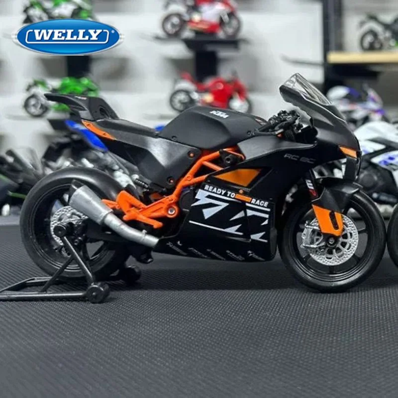 

Welly 1:12 KTM RC 8C Alloy Road Racing Motorcycle Model Diecast Metal Street Cross-country Sports Motorcycle Model Children Gift