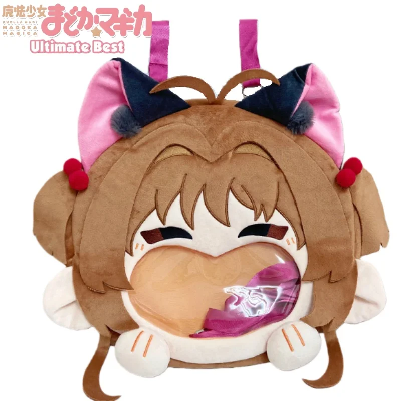 

Cardcaptor Sakura Backpack Cartoon Kinomoto Sakura Itabag Anime Merchandise Holiday Gift Commuting SemiTransparent Badge Display