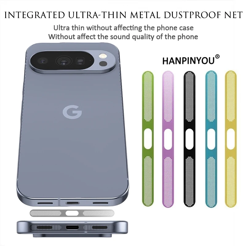 

Metal Dustproof Net For Google Pixel 10 9 Pro 10A 9A Speaker Anti-Dust Mesh Charging Anti-Scratch Bottom Protector Sticker Cover