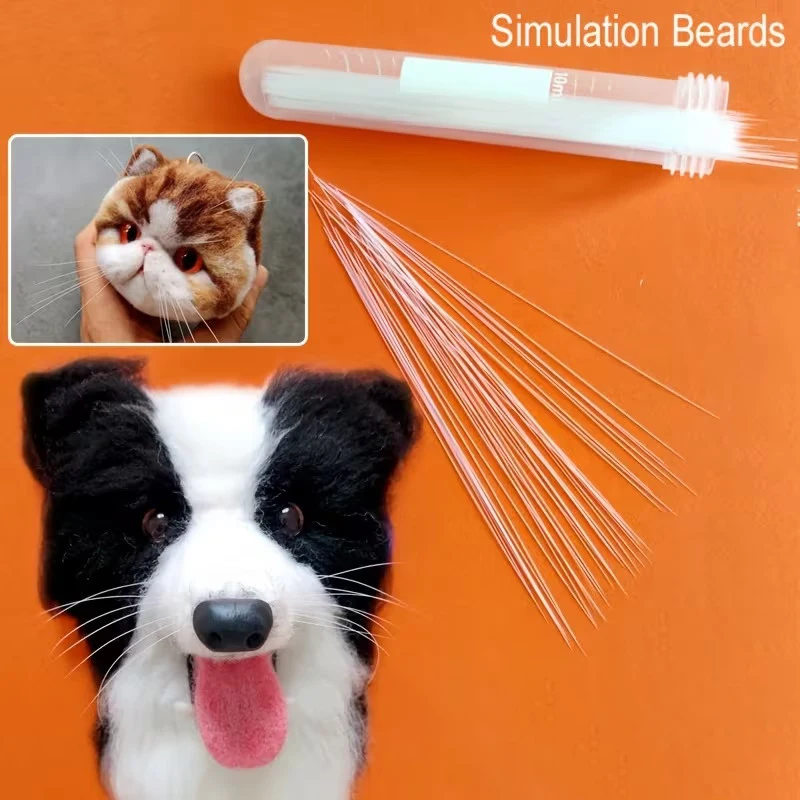 [Simulation Cat And Dog Whiskers Realistic Animal Beards Suitable For DIY Cats And Dogs, Puppets, Wool Felt Accessories]