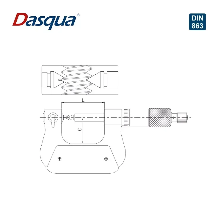 Dasqua Wholesale Measuring Tools 0-25mm Thread Micrometer Interchangeable Anvils