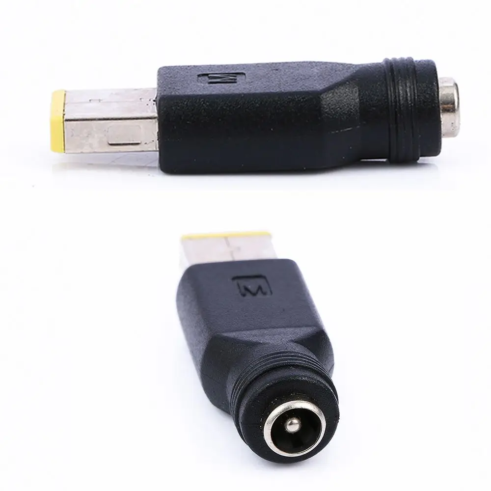DC Round To Square End for Lenovo ThinkPad 5.5 × 2.1/ 2.5mm To Square Converter Power Charger Plug Connectors Laptop Adapter