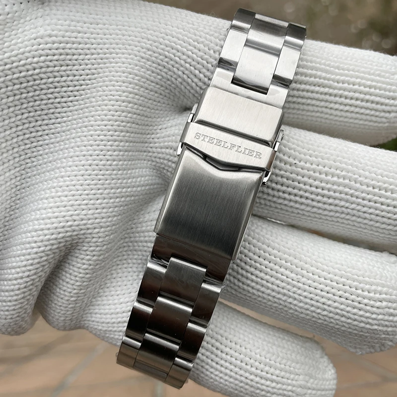 STEELDIVE Orologio GMT da uomo 39MM Orologio da polso meccanico automatico militare Diver 20Bar Zaffiro impermeabile NH34 Data