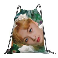 Mark NCT 127 Wakey Wakey 03 Backpacks Fashion Portable Drawstring Bags Sports Bag Book Bags For Travel Students